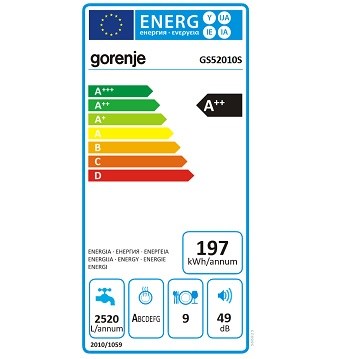 Gorenje GS 52010 S spotřeba energie